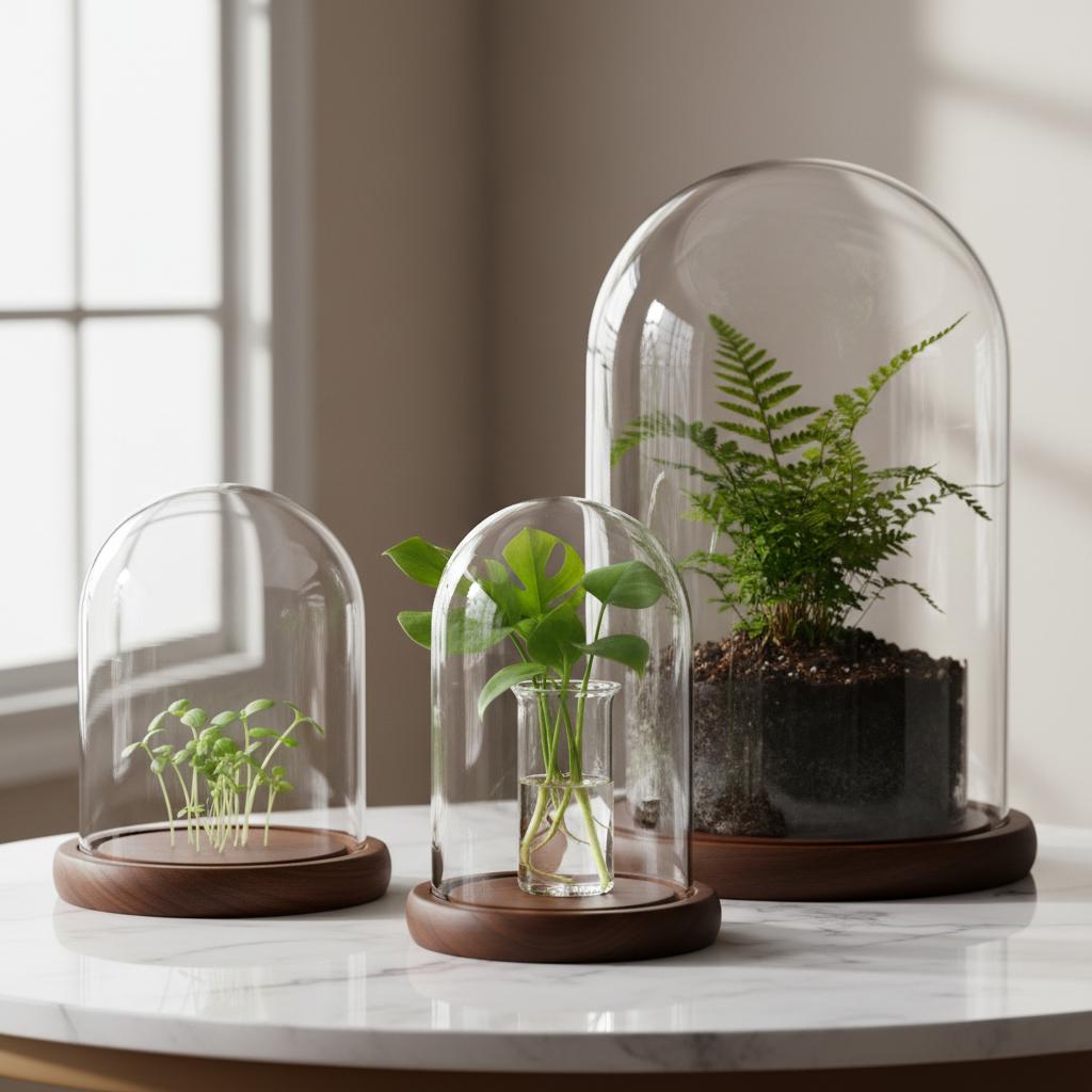 Glass Humidity Dome Set